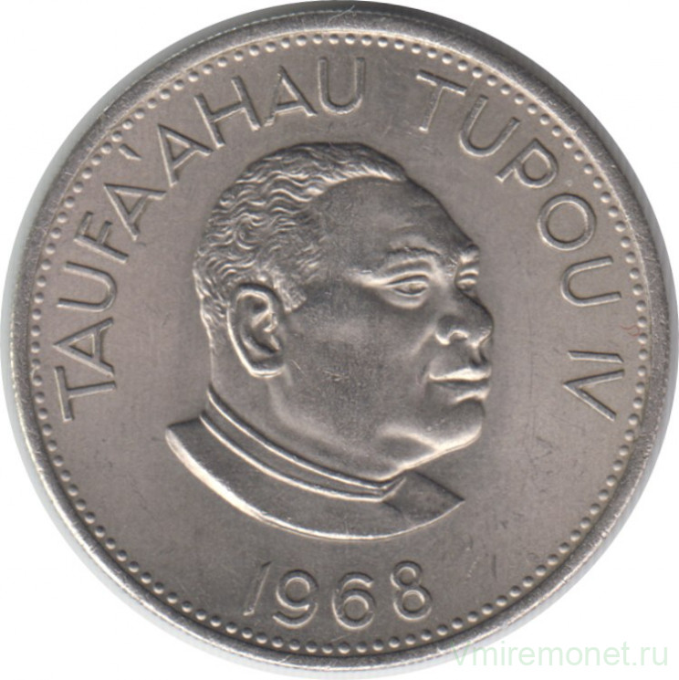 Монета. Тонга. 20 сенити 1968 год.