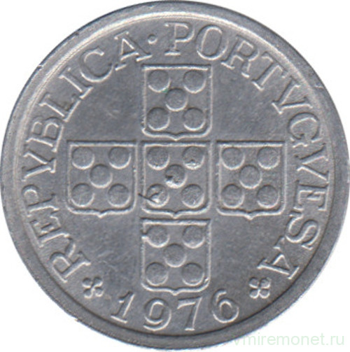Монета. Португалия. 10 сентаво 1976 год.