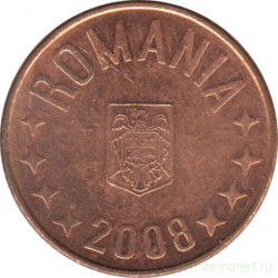 Монета. Румыния. 5 бань 2008 год.