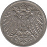 Монета. Германия (Германская империя 1871-1922). 10 пфеннигов 1914 год. (F). рев.
