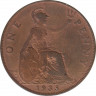 Монета. Великобритания. 1 пенни 1935 год. ав.