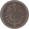 Монета. Германия (Германская империя 1871-1922). 5 пфеннигов 1876 год. (C). рев.