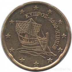 Монета. Кипр. 20 центов 2020 год.