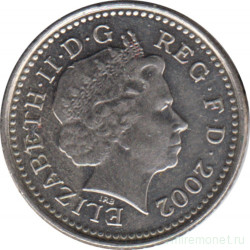 Монета. Великобритания. 5 пенсов 2002 год.