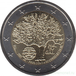 Монета. Португалия. 2 евро 2007 год. Председательство Португалии в ЕС.