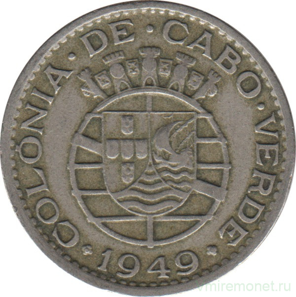 Монета. Кабо-Верде. 1 эскудо 1949 год.