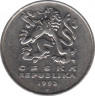  Монета. Чехия. 5 крон 1993 год. ав.