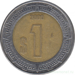 Монета. Мексика. 1 песо 2000 год.