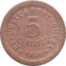 Монета. Кабо-Верде. 5 сентаво 1930 год. ав.
