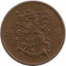 Монета. Финляндия. 1 пенни 1919 год. ав