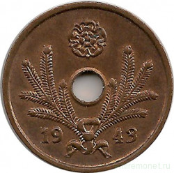 Монета. Финляндия. 10 пенни 1943 год (медь).             
