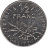 Монета. Франция. 0,5 франка 1983 год. ав.
