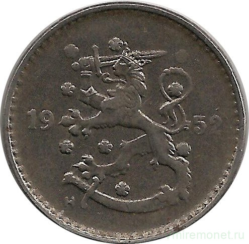 Монета. Финляндия. 1 марка 1952 год. Старый тип.