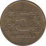 Монета. Финляндия. 5 марок 1974 год. Ледокол Варма. рев.