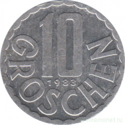 Монета. Австрия. 10 грошей 1983 год.