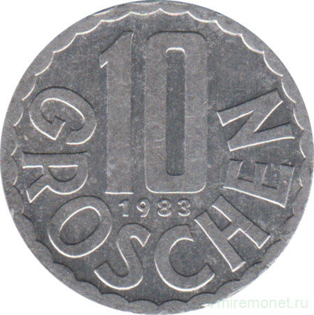 Монета. Австрия. 10 грошей 1983 год.