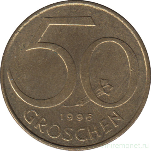 Монета. Австрия. 50 грошей 1996 год.