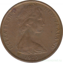 Монета. Новая Зеландия. 1 цент 1972 год.