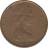 Монета. Новая Зеландия. 1 цент 1972 год. ав.