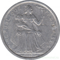 Монета. Французская Полинезия. 2 франка 1983 год.
