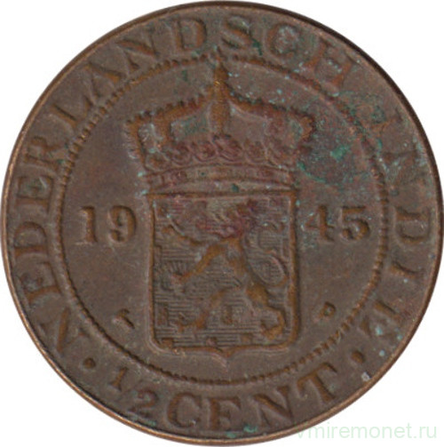 Монета. Нидерландская Ост-Индия. 1/2 цента 1945 год.