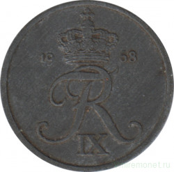 Монета. Дания. 2 эре 1968 год.