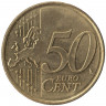 Монета. Финляндия. 50 центов 2008 год.