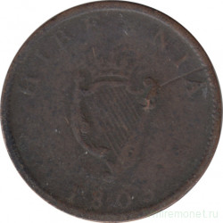Монета. Ирландия. 1/2 пенни 1805 год.