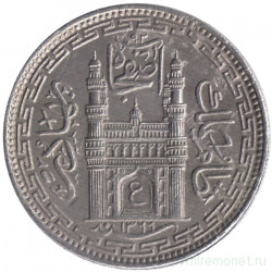 Монета. Индия Британская. Хайдарабад. 8 анн 1947 год.