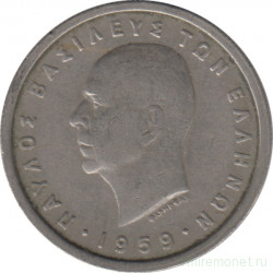 Монета. Греция. 2 драхмы 1959 год.