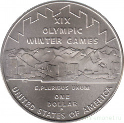 Монета. США. 1 доллар 2002 год (P). XIX летние Олимпийские Игры в Солт-Лэйк-Сити.