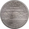 Монета. США. 1 доллар 2002 год (P). XIX летние Олимпийские Игры в Солт-Лэйк-Сити. ав.