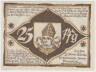 Бона. Нотгельд. Германия. Город Хагенов. 25 пфеннигов 1922 год. Вариант 500.2.2. рев.