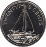 Монета. Багамские острова. 25 центов 1989 год. рев.
