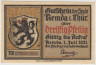 Бона. Нотгельд. Германия. Город Ремда. 30 пфеннигов 1921 год. Вариант 1115.1.c.2. ав.