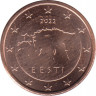 Монета. Эстония. 1 цент 2022 год. ав.