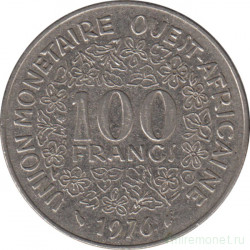 Монета. Западноафриканский экономический и валютный союз (ВСЕАО). 100 франков 1976 год.