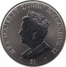 Монета. Великобритания. Британские Виргинские острова. 1 доллар 2017 год. Её Величество Елизавета II. ав.