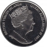 Монета. Великобритания. Британские Виргинские острова. 1 доллар 2017 год. Её Величество Елизавета II. рев.