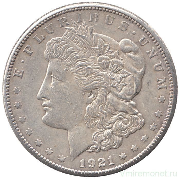 Монета. США. 1 доллар 1921 год. Монетный двор S.