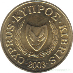 Монета. Кипр. 2 цента 2003 год.