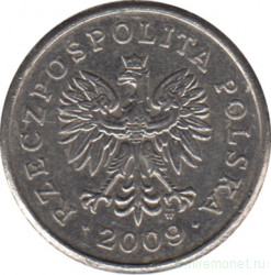 Монета. Польша. 10 грошей 2009 год.