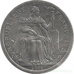 Монета. Новая Каледония. 1 франк 2003 год.