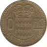 Монета. Монако. 10 франков 1951 год. рев.