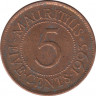 Монета. Маврикий. 5 центов 1993 год. ав.