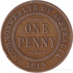 Монета. Австралия. 1 пенни 1915 год. Без отметки монетного двора.