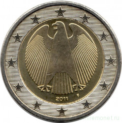 Монета. Германия. 2 евро 2011 год (F).