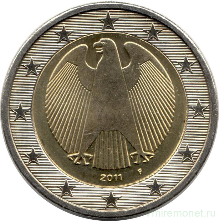 Монета. Германия. 2 евро 2011 год (F).