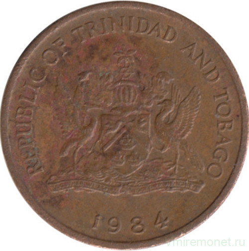 Монета. Тринидад и Тобаго. 1 цент 1984 год.