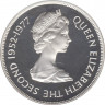 Монета. Великобритания. Гернси. 25 пенсов 1977 год. 25 лет правления королевы Елизаветы II. Серебро. рев.